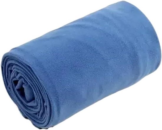 Fleece slaapzak - Reisdeken - Kamperen en reizen - Ultralicht en draagbaar - 180 x 75 cm - Blauw