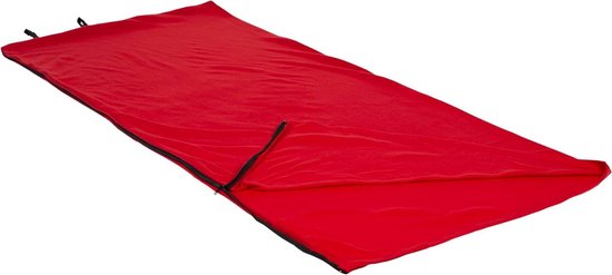 Fleece Slaapzak - Reisdeken Outdoor - Zomer Kamperen - Dubbele Rits Mogelijkheid - 75 x 32 inch - Rood