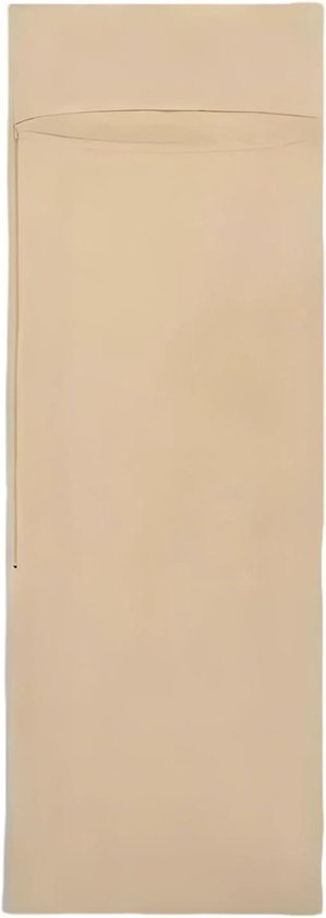 Fleece Slaapzak Voering - Reis Slaapzak - Hygiënisch Reizen - Huidvriendelijk Fleece - 210 x 75 cm - Kaki