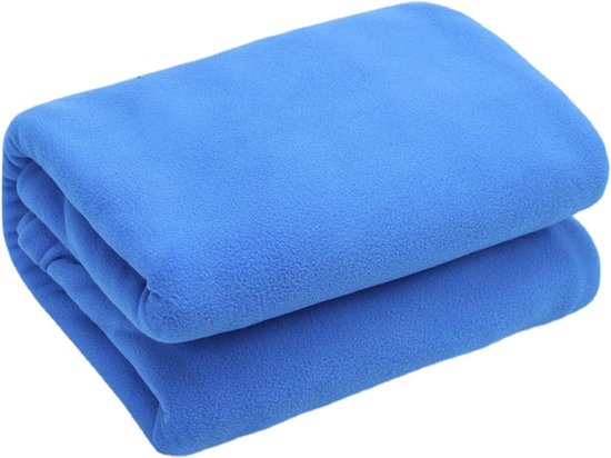 Fleece Slaapzak Voering - Slaapzak Deken - Kamperen Wandelen - Met Rits - 180x75 cm - Donkerblauw