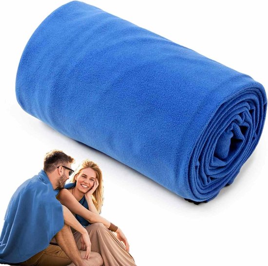 Fleece Slaapzakvoering - Reislaken Liner - Extra Warmte - Dubbele Rits - 180 x 80 cm - Koningsblauw
