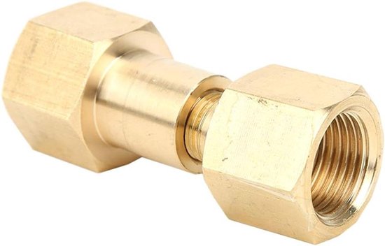 Fles Adapter - Regulator Adapter - Gas Regelen - Messing Constructie - 15 MPa - Goud