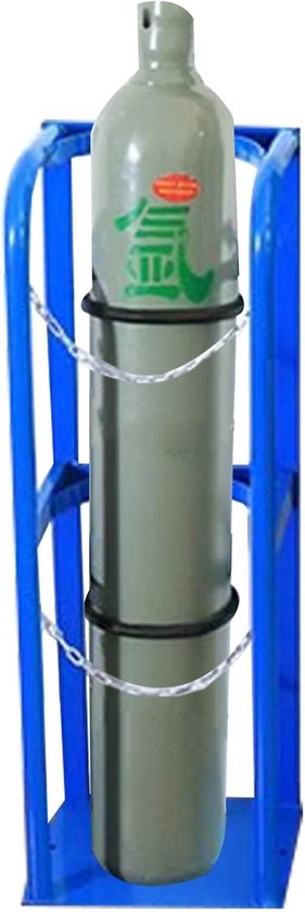 Fleshouder - Gasflesrek - Veilige Opslag - Verstelbare Ketting - 40 Liter Flessen - Zwart