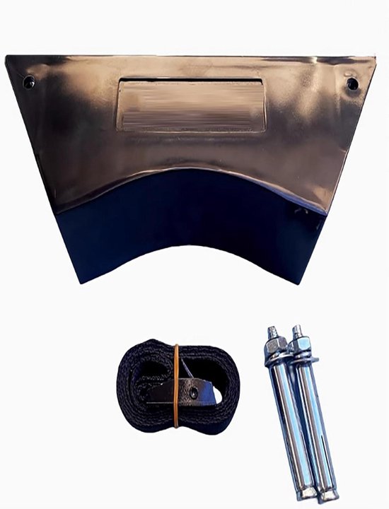 Fleshouder Wandmontage - Cilinder Bevestiging - Flessen Veilig Houden - Gebogen Groef Ontwerp - 8-40 Liter Flessen - Zwart