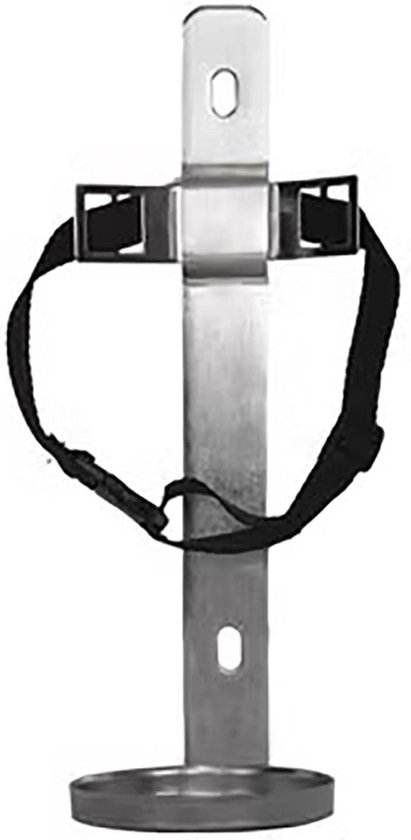 Fleshouder Wandmontage - Cilinderrek - Flessen Opslaan - Veiligheidsgesp - 2L tot 4L - Metaal