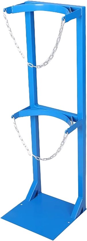 Fleshouder - Zuurstofhouder - Veilige Opslag - Gebogen Ring Ontwerp - 100 cm Hoog - Zwart