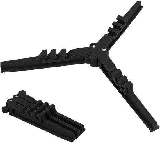 Flessen Stabilisator - Draagbare Driepoot - Outdoor Koken - Opvouwbaar Ontwerp - 106 x 3 x 15 cm - Zwart