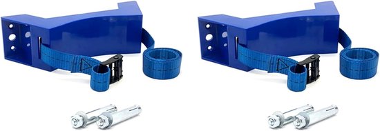 Flessenhouder Set - Cilinderhouder Caravan - Veilig Opbergen - Duurzaam ABS Materiaal - 24 x 8 x 13 cm - Blauw