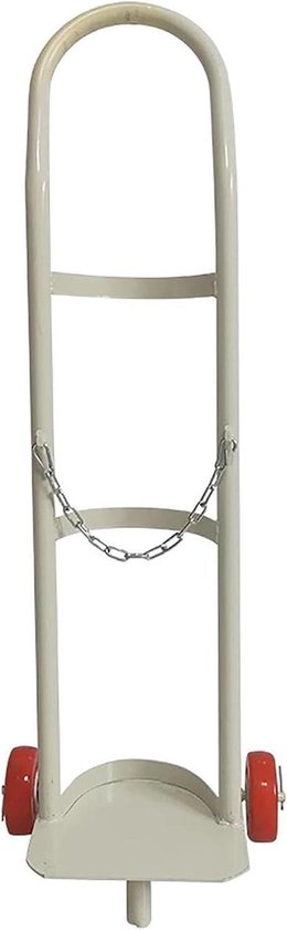 Flessenkar - Flessenhouder Trolley - Materiaal Transport - Stabiel Ontwerp - Hoogte 95 cm - Wit