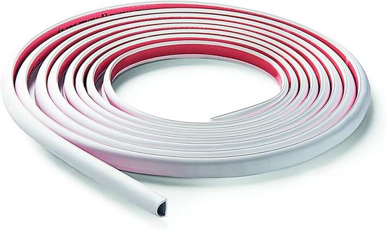— Flexibel kabelkanaal | Met zelfklevende tape | 5 meter | 12,8 mm x 15 mm | Eenvoudige installatie | Zelfklevende tape al ingebed | Grijs