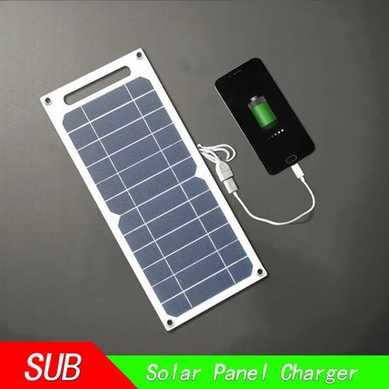 Flexibel Zonnepaneel 10W 5V USB – Voor Kamperen, Noodpakket & Buitenavonturen - Compatibel met telefoons en laptops van Merkloos