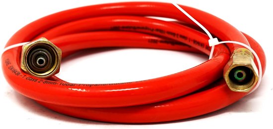 Flexibele Gasslang 2 Meter met Koppelingen voor LPG, Caravan en BBQ van Merkloos