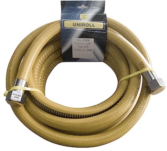 Flexibele gasslang 5 m 1/2 FF - Roestvrij Staal, Geschikt voor Huishoudelijke Installaties van Merkloos