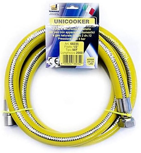 Flexibele Roestvrijstalen Gasslang - 200 cm voor Buitenapparatuur van Merkloos