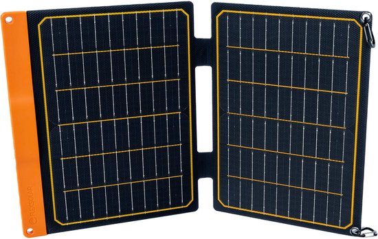 FlexSolar® S20 Zonnelader - Zonnepaneel - Draagbaar - Opvouwbaar - 20W - IP67 - Geschikt voor Kamperen, Outdoor, Reizen en Noodgevallen - Zwart van Merkloos