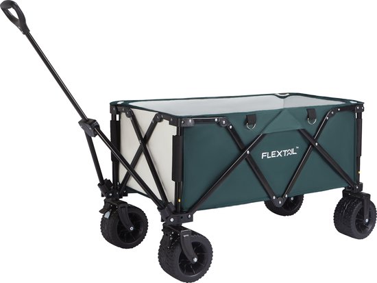 Flextail Gear Bolderkar Opvouwbaar Ezy Wagon - Tot 100KG - Wielen Loskoppelbaar - Zwart van Flextail Gear