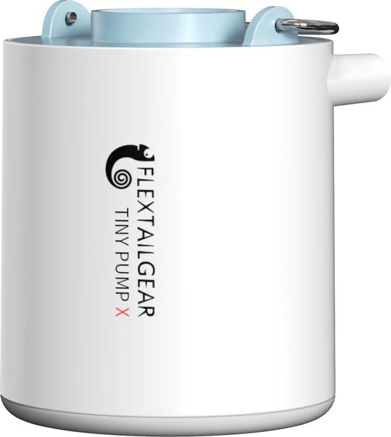 Flextail Gear luchtbed pomp Tiny Pump X - Oplaadbare luchtbedpomp - 400LM lantaarn - 3-in-1 - blauw van Merkloos