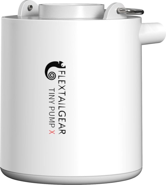 Flextail Gear luchtbed pomp Tiny Pump X - Oplaadbare luchtbedpomp - 400LM lantaarn - 3-in-1 - wit van Flextail Gear