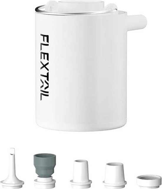 Flextail TINY PUMP X 2024 - 3-in-1 oplaadbare mini-luchtpomp + lamp licht gewicht 65gr kleur Wit van Flextail