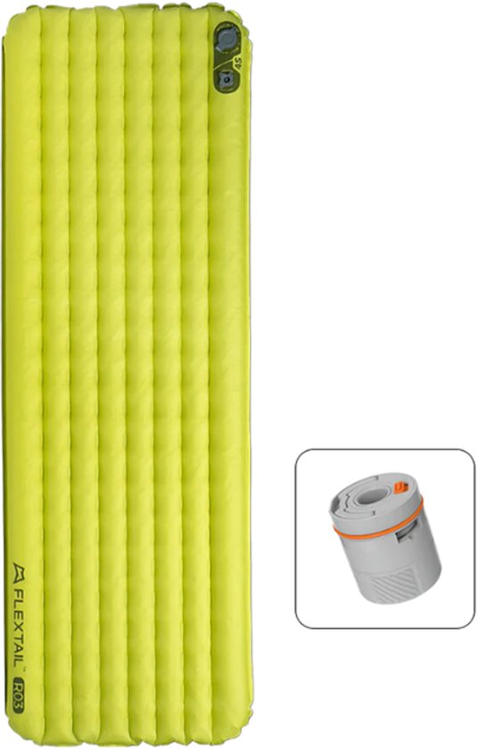 Flextail Tiny Sleeping Pad R03 AVS Automatische Slaapmat | Ultralicht Camping Matras | Elektrische Pomp | Backpacking Slaapmat | 3 Seizoenen Kampeer Mat van Merkloos