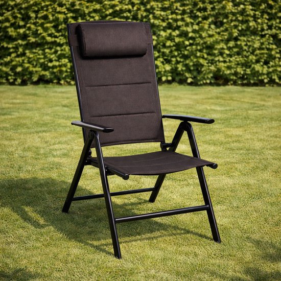 FlinQ Luma Verstelbare Aluminium Tuinstoelen 1-PACK - Weerbestendig Tuinmeubelen - Set van 2 Relax Stoelen - Ideale Campingstoel - Ook voor Tuin of Balkon van Merkloos