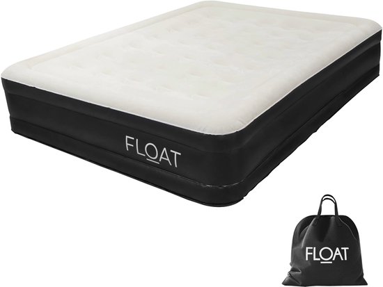FLOAT NimbusRest - 2 Persoons luchtbed met ingebouwde elektrische pomp - < 3 min snel opgeblazen - 198 x 152 x 38 cm - Zelfopblazend Twee persoons luchtmatras - Logeerbed Queen van FLOAT