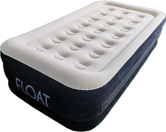 FLOAT VersaVento - 1 Persoons luchtbed met ingebouwde elektrische pomp - <3 min snel opgeblazen - Inclusief 2 opbergzakken met klittenband, draagtas en reparatiekit - 194 x 99 x 52 cm - Zelfopblazend eenpersoons luchtmatras - Logeerbed van FLO