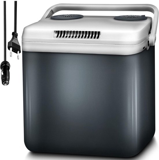Florixa® Elektrische Koelbox - 32 Liter Koelbox Elektrisch 12V 230 Volt - Koelbox Auto - Grijs - ‎45cm x 32cm x 44cm van Merkloos