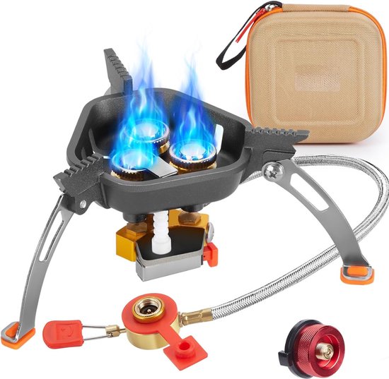 Florixa® Wokbrander - Kookbrander - Wok Brander - Zwart/Zilver - 16cm x 16cm x 11cm