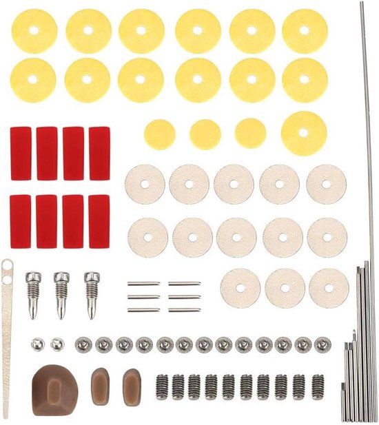 Fluit Reparatie Kit - Onderhoudsset Muziekinstrument - DIY Instrument Reparatie - Compleet met Rollers - 50 Gram - Rood van Merkloos