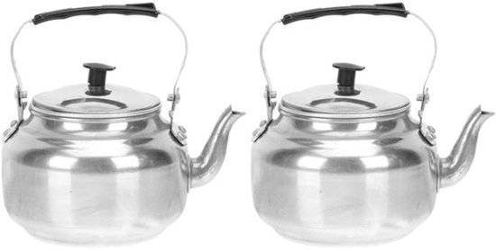 Fluitketel Aluminium - Waterkoker Camping - Thee Zetten - Compact Lichtgewicht - 800 ML - Zilver