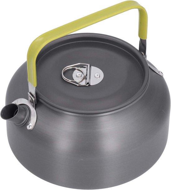 Fluitketel Kamperen - Theeketel Draagbaar - Buiten Koken - Hittebestendig Handvat - 12 Liter Capaciteit - Zwart