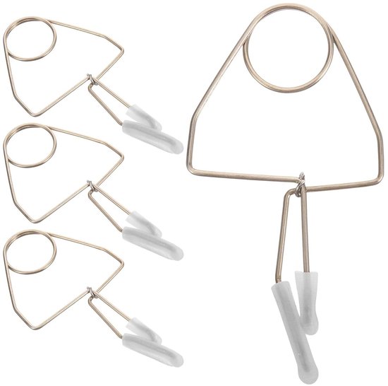 Fluitkussenclips - Reparatieset Blaasinstrumenten - Onderhoud Instrumenten - Nauwkeurige Afstelling - 4 stuks - Zilver