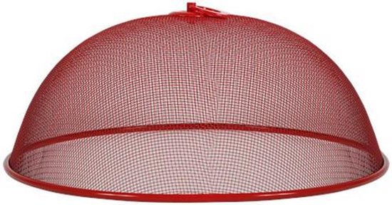 Foodcover MERIJN - Rood - Ø 30 cm - Voedselkap - Vliegenkap - Fruitvliegjes - Wespen