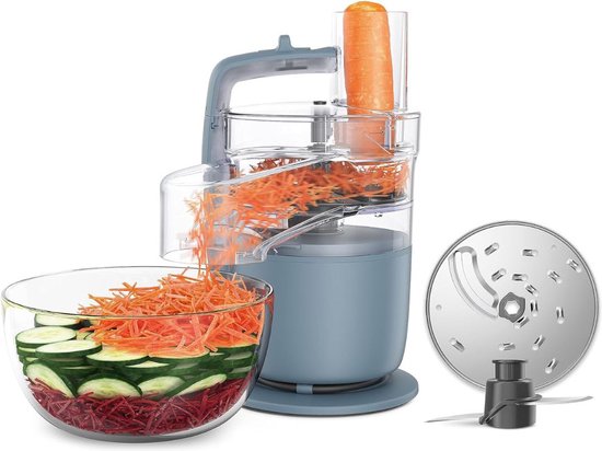 Foodprocessor - Elektrische Groentesnijder Multifunctioneel - Vleesmolen - Gehaktmolen - RVS - Top Kwaliteit - Transparant van FOO