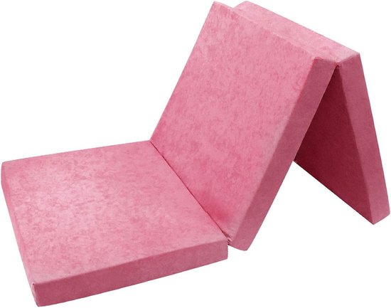 FORTISLINE - Vouwmatras 195 x 120 x 8 cm - 3-delig vouwmatras - H2 gastenmatras - camping opvouwbaar - campingbed - wasbaar overtrek - volwassenen inklapbaar - reismatras - schuimmatras van Fortisline