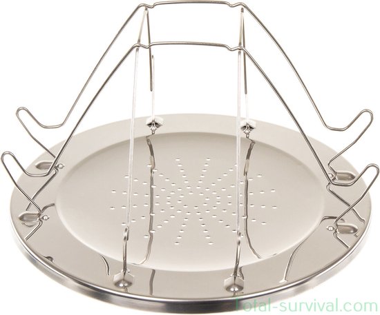 Fox outdoor camping toaster opvouwbaar, voor 4 schijven met tang, RVS
