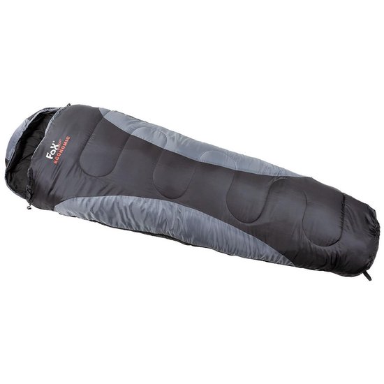 Fox Outdoor Mummy slaapzak 'Economic' zwart/grijs van Fox Outdoor