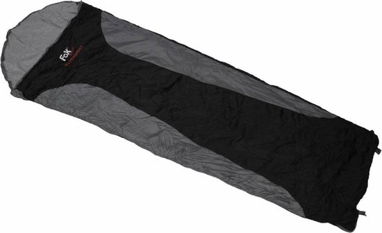 Fox Outdoor 'Ultralight' - Slaapzak - zwart/grijs