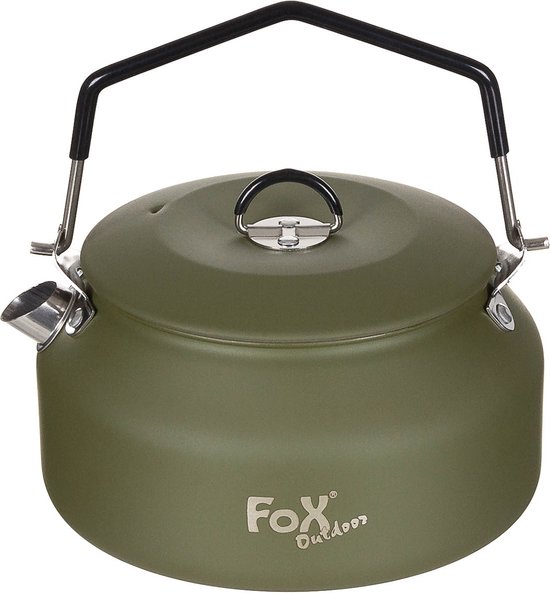 Fox outdoor waterkoker, RVS, 950 ml (1 Qt), olijfgroen van Fox Outdoor