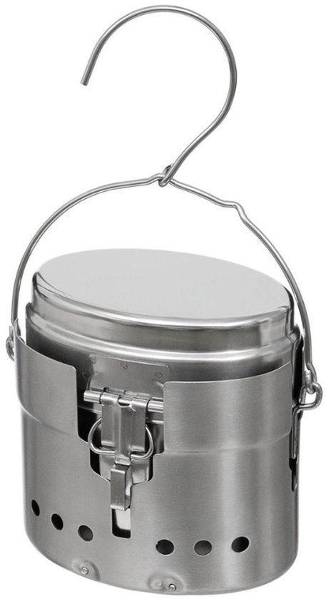 Fox outdoor Zweedse M40 kookset RVS 3-delig van Fox Outdoor