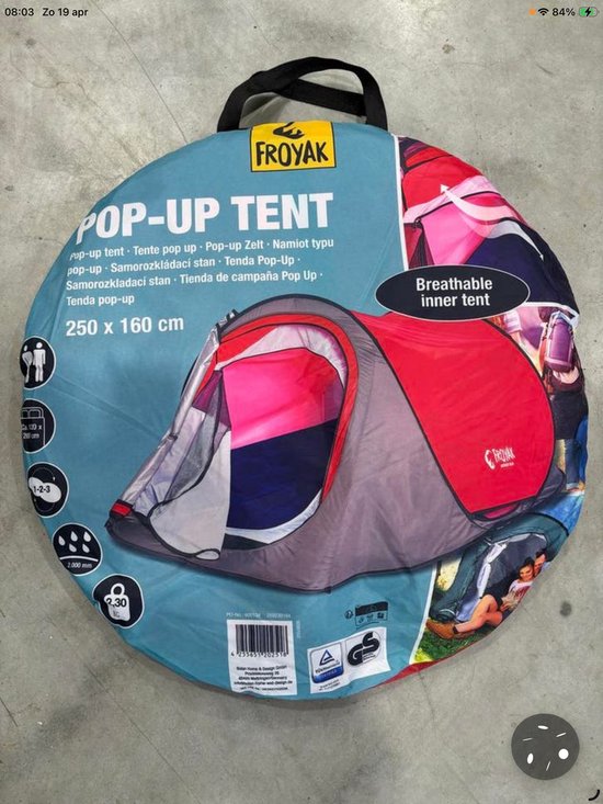 Foyak - Pop-Up Tent - 2 Persoons Tent - 250 x 160 cm van Merkloos