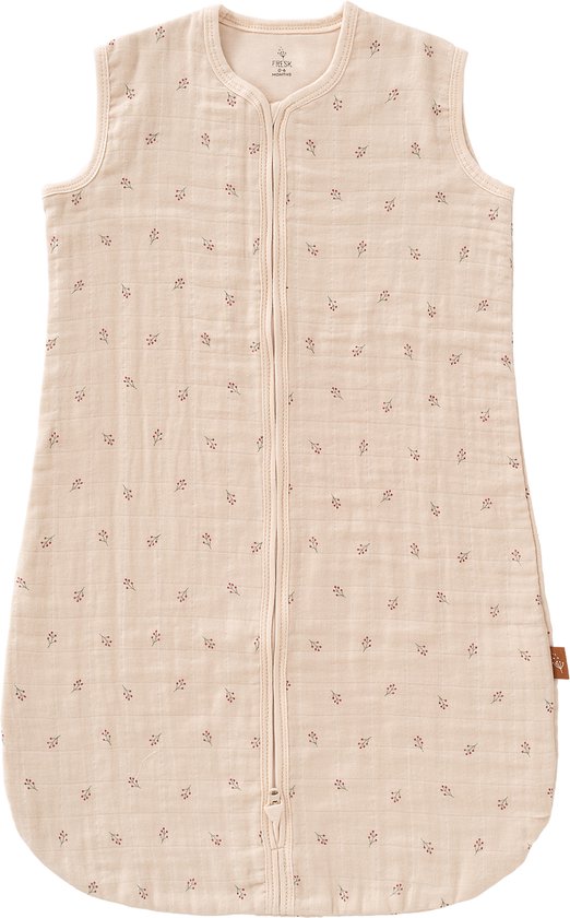 Fresk Hydrofiele Slaapzak Baby - 18-36M - Mousseline Zomerslaapzak - 1.1 TOG - Slaapdeken - 115 cm - Beige - Berries van Merkloos