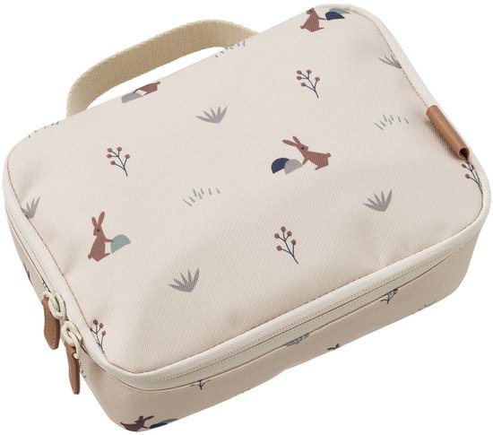 Fresk Koeltas - 2.5 L - Koelrugzak met 2 Ritssluitingen - Thermische Lunch Koeltas - Met Bestekvak - Waterafstotende Lunchtas - Zandkleurig - Rabbit van Fresk