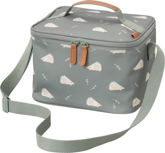 Fresk Koeltas - 6.2 L - Koelrugzak met 2 Ritssluitingen - Thermische Lunch Koeltas - Met Bestekvak - Waterafstotende Lunchtas - Groen - Hedgehog van Fresk