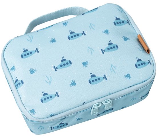 Fresk Koeltas Kind – 2.5 L – Lunchtas Jongen – Thermische Lunch Koeltas voor school – Met Bestekvak – Waterafstotend – Lichtblauw - Submarine van Fresk