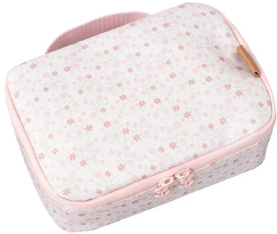 Fresk Koeltas Kind – 2.5 L – Lunchtas Meisje - Thermische Lunch Koeltas – Met Bestekvak – Waterafstotende Lunchtas – Crème - Garden Flowers van Fresk