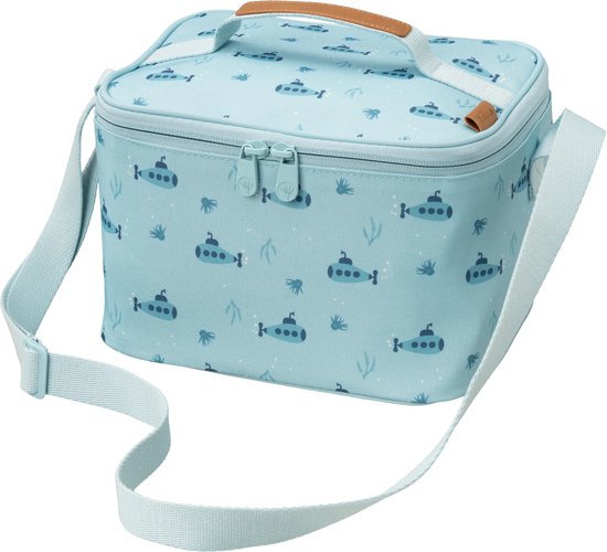 Fresk Koeltas Kind - 6.2 L - Lunchtas Jongen - Thermische Lunch Koeltas voor school - Met Bestekvak - Waterafstotend - Lichtblauw - Submarine van Merkloos