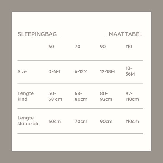 Fresk Slaapzak Baby Winter - 0-6M - 60 cm - Afritsbare Mouwen - Interlock met Lichte Voering - Biologisch Katoen - Zacht en Ademend - TOG 2.8 - Beige - Berries van Merkloos