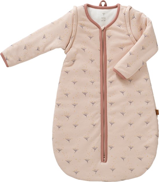 Fresk Slaapzak Baby Winter – Afritsbare Mouwen - Interlock met Lichte Voering - Biologisch Katoen - Zacht en Ademend - TOG 2.8 - Roze - Dandelion van Merkloos